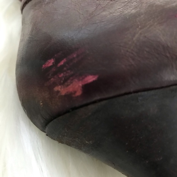 Leather embroidered boot with wedge heel. - Picture 3 of 4